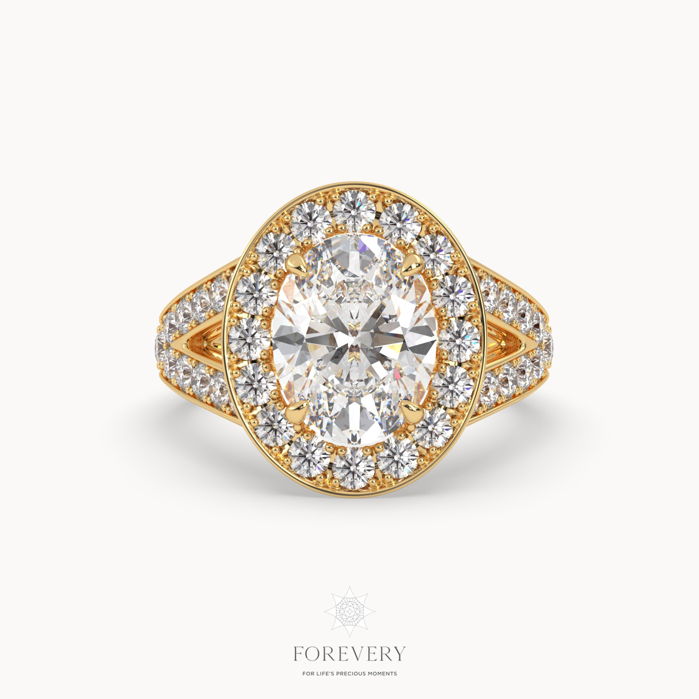 18k white gold  halo style luxurious diamond engagement ring Photos & images