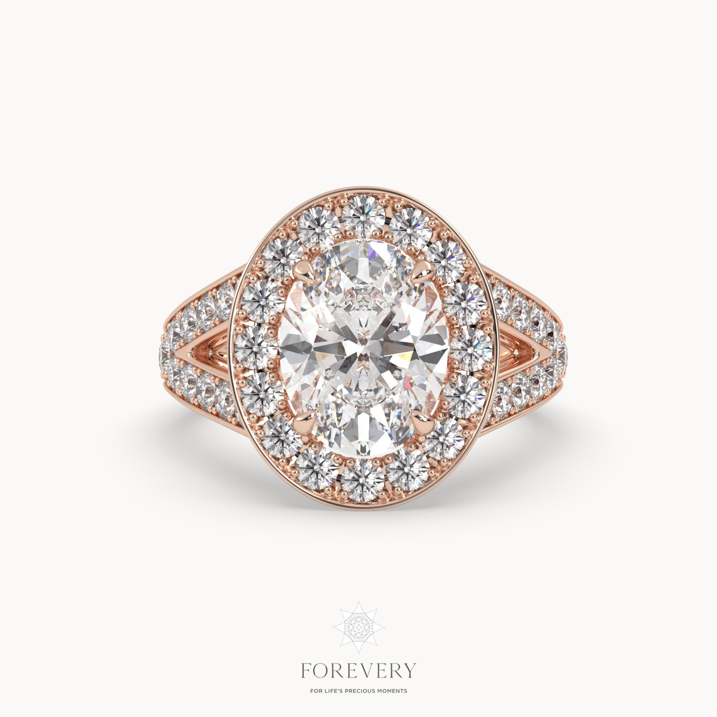 18k white gold  halo style luxurious diamond engagement ring Photos & images
