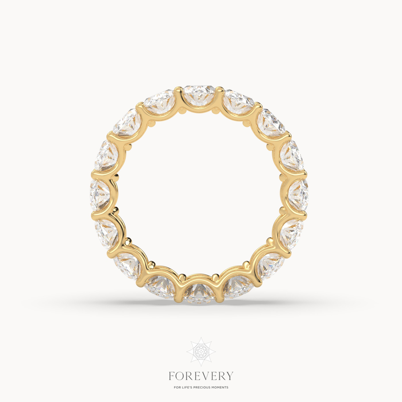 18k yellow gold  oval eternity wedding ring