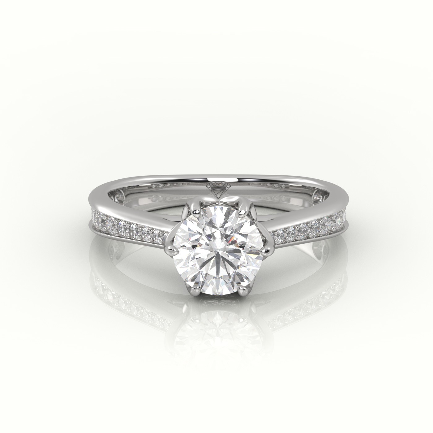 18k white gold  baguette diamond ring Photos & images